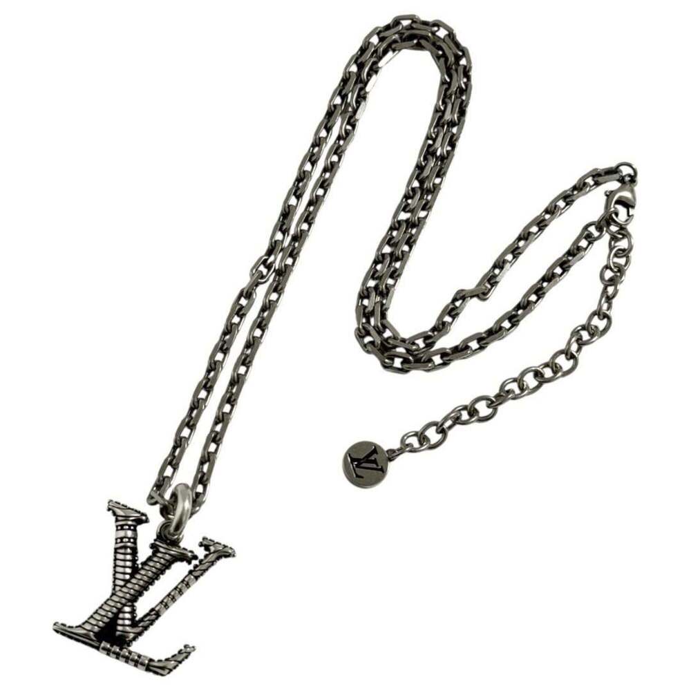LOUIS VUITTON Silver Necklace - Picture 3 of 10